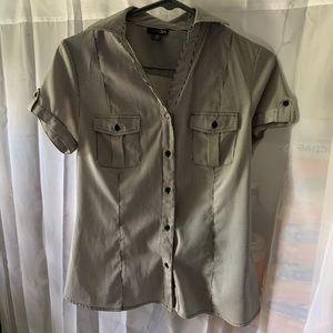 Stripped Button Up Shirt
